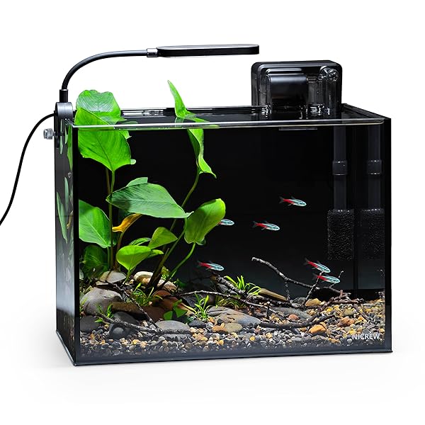 NICREW 2.5 GALLON NANO NATURE AQUARIUM KIT, ULTRA-CLEAR...