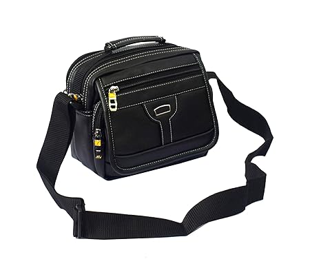 Stylish Faux Leather Small Messenger Office Cash Sling Bag By-Widnes (Brown)