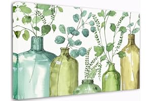 Artmaple Paint by Number for Adults Beginner Kids Canvas ONLY, Ideal Gift Choice for Birthday,Anniversary or Any Festival. DIY Acrylic for Decor Canvas Roll (16x24inch, Plants in Glass Bottles)