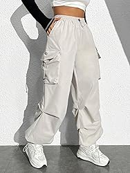 SweatyRocks Women's Drawstring Elastic Waist Loose
