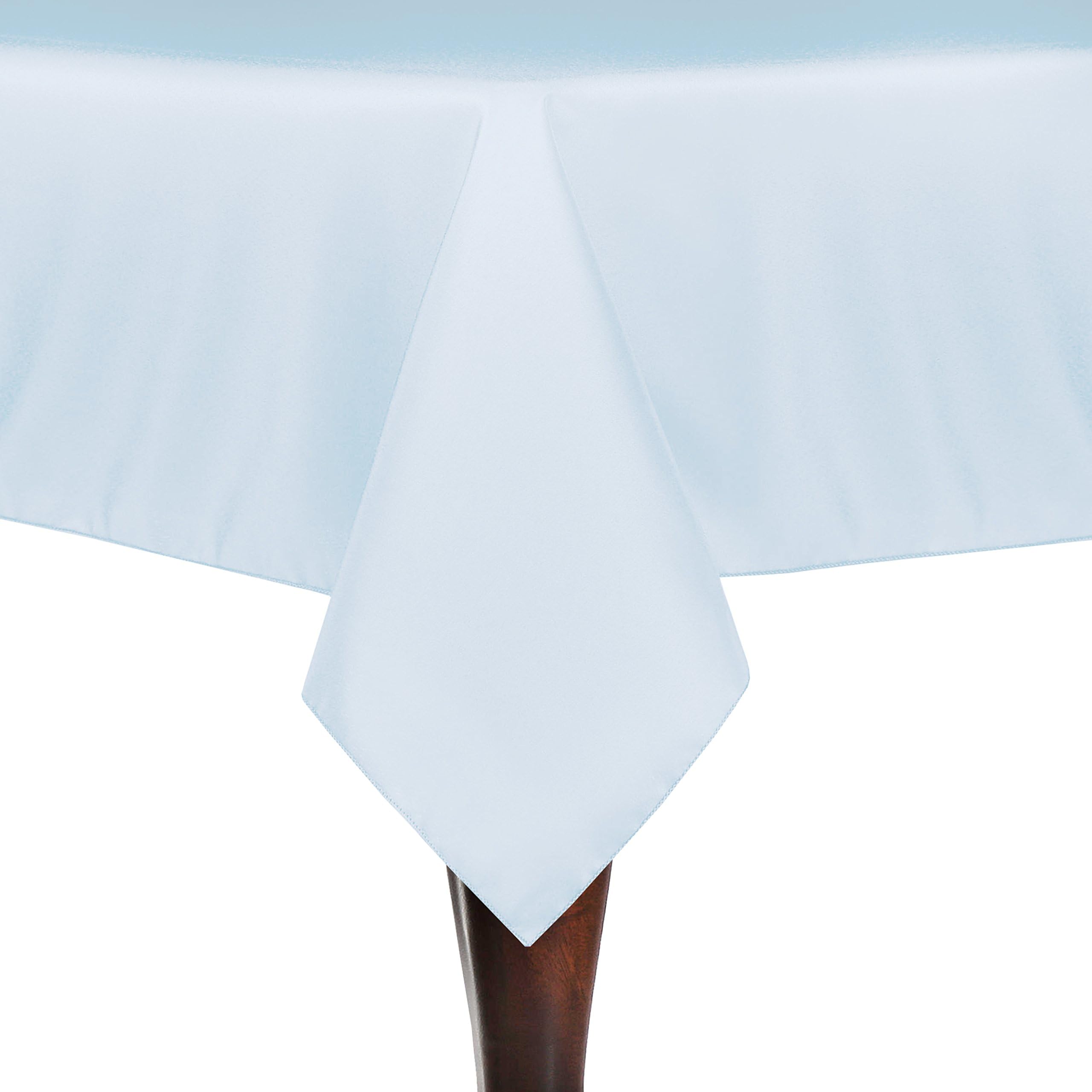 Ultimate Textile72 x 72-Inch Square Polyester Linen Tablecloth Ice Blue