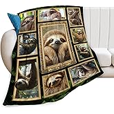 Sloth Blanket Fleece Soft Warm Plush Sloth Throw Blanket Lightweight Plush Fuzzy Cozy Blankets for Lover Kids Adult Suitable for Couch Sofa Bed 50"X40"