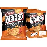 MET-Rx Popped Crisps, 20g Protein, Gluten Free - Blazin' Buffalo, 6ct | Air Popped Crisps, High Protein Snack, Non-GMO, 2.26oz (Pack of 6)