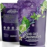 Gardenika Organic Earl Grey Loose Leaf Tea with Lavender and Bergamot Oil, Caffeinated Black Leaves, Kosher, No Natural or Artificial Flavors - 4 oz