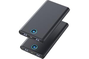 FOCHEW Portable Charger, 2-Pack 20000mAh Power Bank Ultra Slim Fast Charging External Battery Pack with Dual USB Outputs Compatible with iPhone 16/16 Pro/15 /14/13/12/X, Samsung S24/S23, Android Phone etc