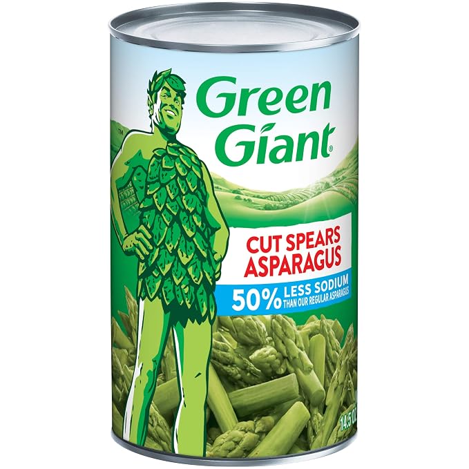 Green giant cut spears asparagus, 50% less sodium 14.5oz (020000103266)