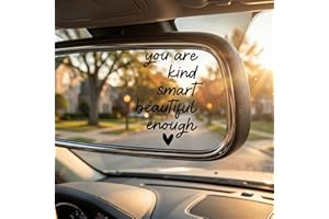 Mirror Decal Vinyl You are Kind smart Beautiful Enough Positive Affirmation Wall Stickers for Bathroom Bedroom Home Decor, 2 
