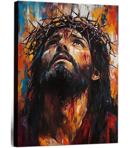 Amazon.com: HVEST Jesus Christ Wall Art Watercolor Christian Jesus