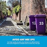 Rubigo 4 x Bin Numbers for Wheelie Bins 0-9 17.5cm Weatherproof Self-Adhesive view 4