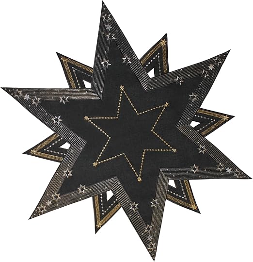 Centrotavola Natalizi Amazon.Haus Und Deko Centrotavola Natalizia A Forma Di Stella Centrotavola Natalizio Con Ricamo Argento Dorato E Cutwork Poliestere Anthrazit 85 Cm Amazon It Casa E Cucina