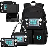 Scothen Boys Backpack, Cool Luminous Gamer School Backpacks for Boys with Kids Bento Lunch Box Lunch Bag Pencil Case, Kids Backpack Book Bags for Kindergarten Elementary Middle School