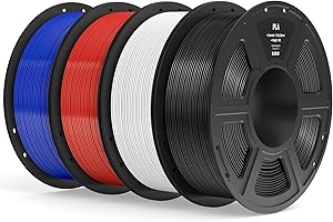 ELEGOO PLA Filament 1.75mm Bundle 4KG, 3D Printer Filament Dimensional Accuracy +/- 0.02mm, 4pcs 1kg Spool(2.2lbs) Fit Most F