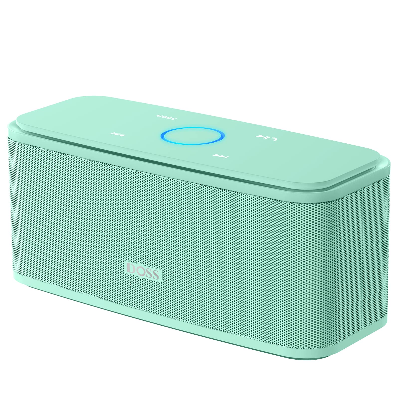 DOSS SoundBox Touch Wireless Bluetooth Speaker-12W HD Sound with Rich Bass, IPX5 Waterproof, 20H Playtime, Handsfree, for Gatherings, Home, Office, Outdoor, Travel-Green