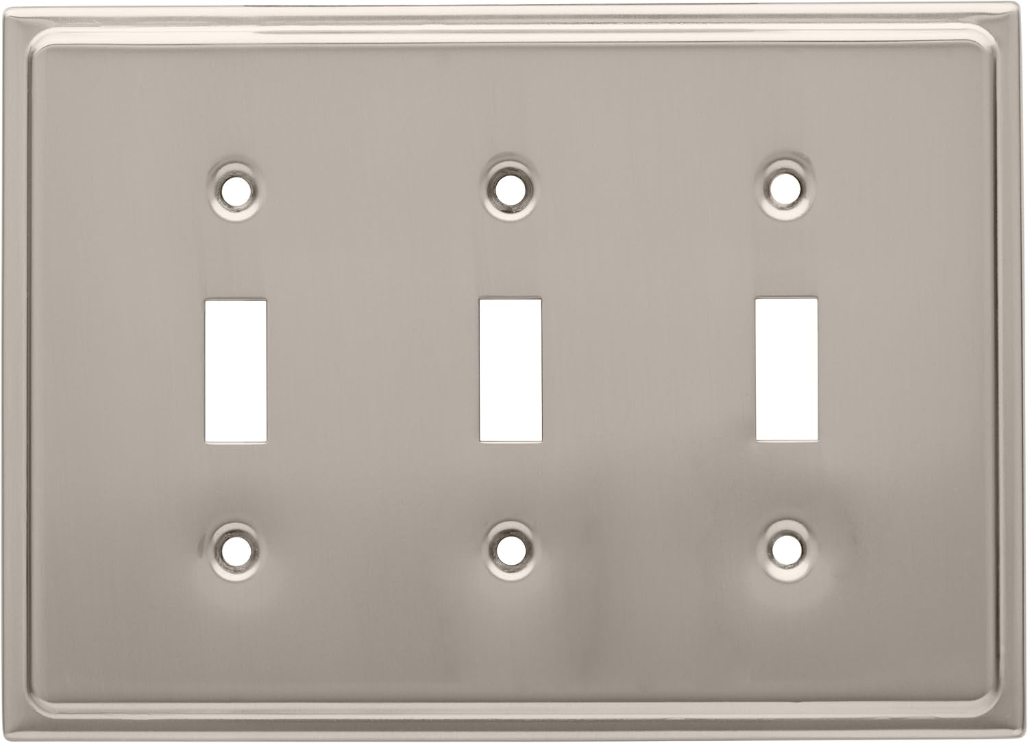 Franklin Brass 126366 Country Fair Triple Toggle Switch Wall Plate, Satin Nickel
