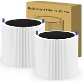 2 Packs 311i MAX Replacement Filter Compatible with Blue Pure 311i Max Air Purifier,Main Filter &amp; Activated Carbon Filter- F3MAX Filter, White