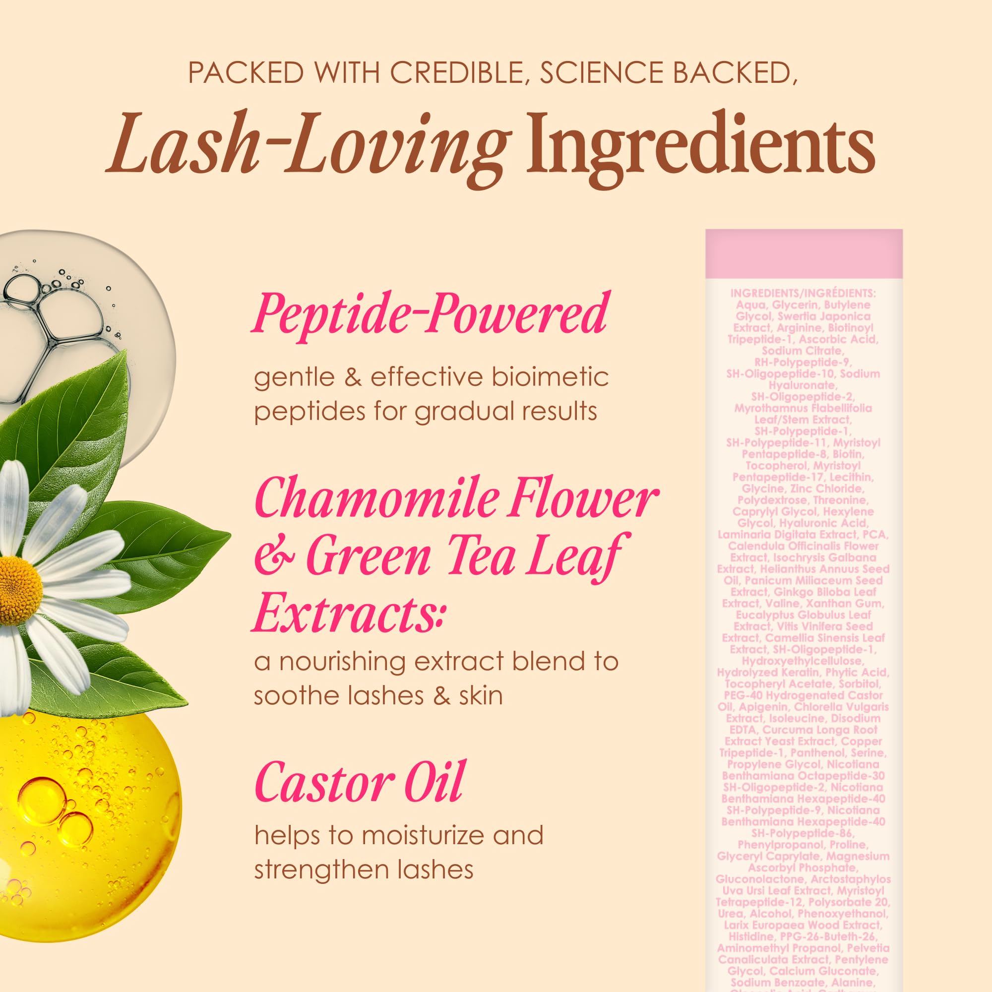 Grande Cosmetics GrandeLASH-Sensitive Peptide Infused Lash Serum for Fuller, Longer-Looking Natural Eyelashes, Enhancing Treatment with Nourishing Botanicals, Cruelty-Free