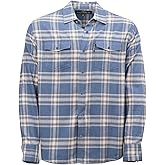 Outback Trading Company Men's Cotton Plaid Shirt - Long Sleeve Button-Down Western Shirt w/Chest Pockets & Adjustable Cuffs