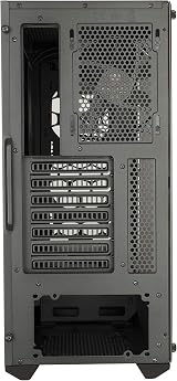 Cooler Master MasterBox MB511 ATX PC Case Red Accent Mesh Front Transparent Side view 9