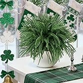 MERIXMAS 12 Pcs Artificial Norfolk Pine Branches - 19.7 Inch Norfolk Pine Stems - Indoor Outdoor Faux Christmas Greenery Plants Stems St Patricks Day Decor for Table Porch Window Stocking Stuffers