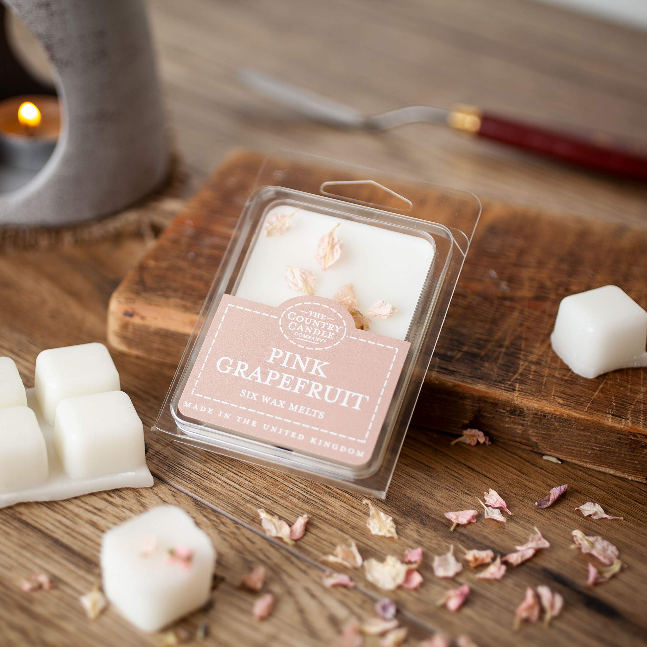 The Country Candle Company Pastels Wax Melts – Pink Grapefruit Scented, Up to 60 Hours Burn Time