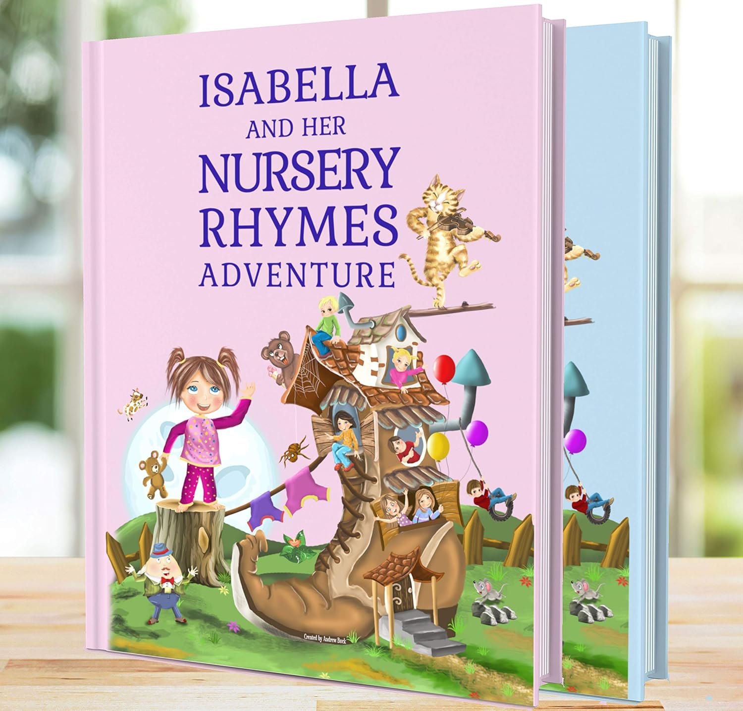 Baby Birthday Gift Personalised Book of Nursery Rhymes and Modern