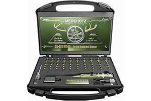 MCREHOTZ Super-Rechargeable Bore Sight Laser Kit: Professional Green Laser Bore Sighter with 50 Adapters (0.17-12 GA) - Fast Zeroing for Rifle & Pistol | Reliable | Fits All Guns | Wonderful Gift