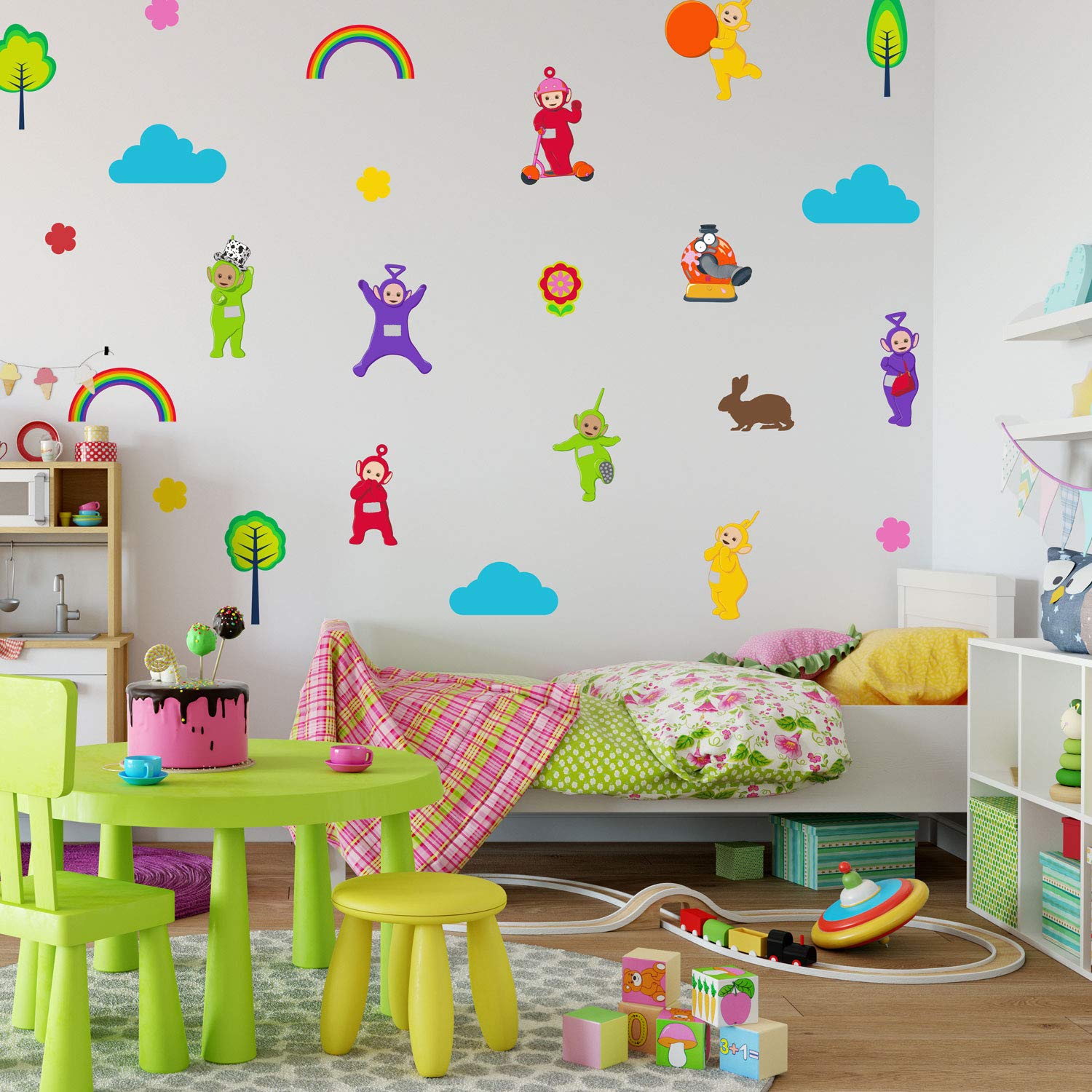 Teletubbies stickaround wall sticker pack | Official Teletubbies wall stickers | Perfect creating a Teletubbies themed room | UK