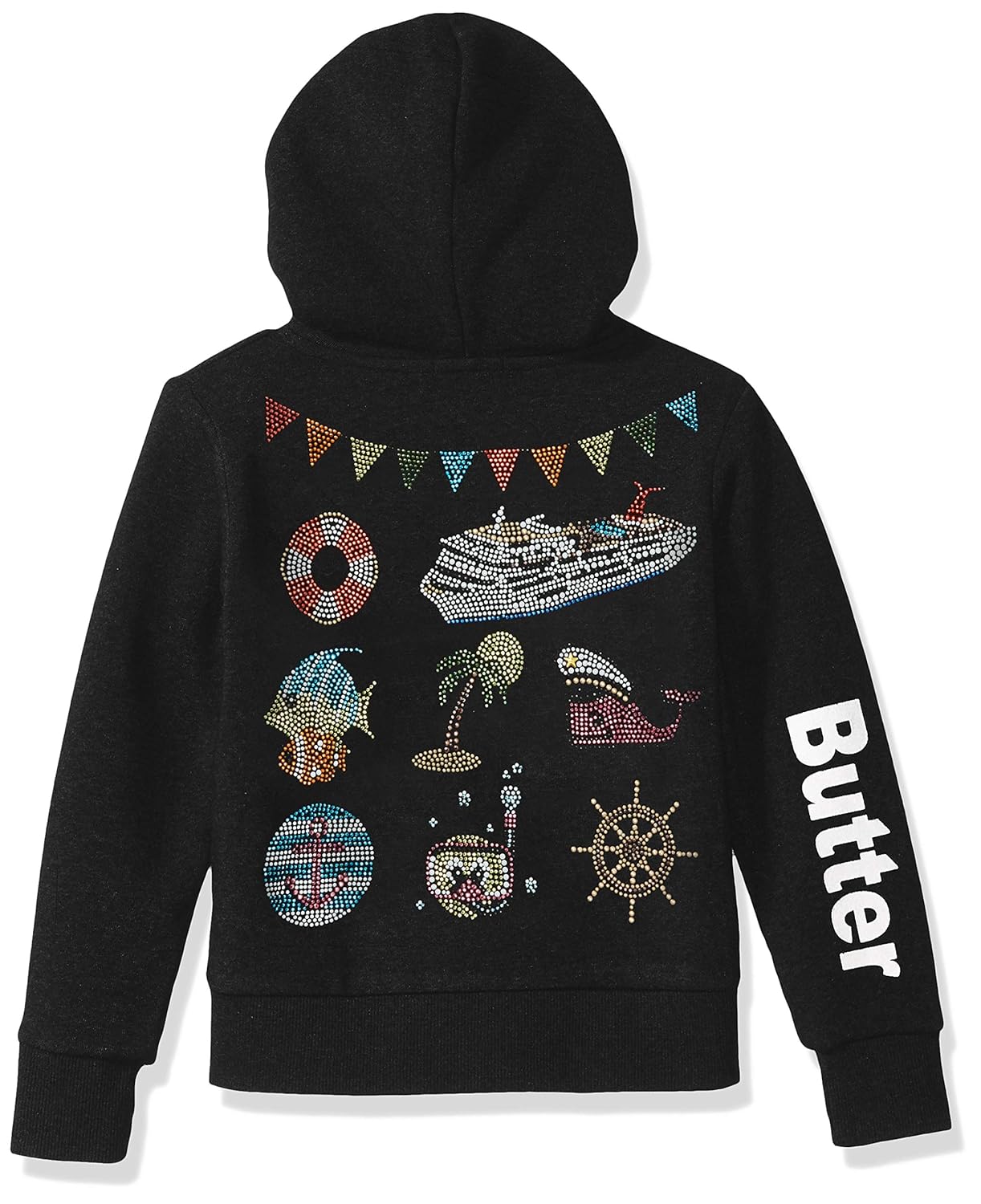 Butter Girls Solid Fleece Zip Up Hoodie Girls Fashion Hoodies & Sweatshirts