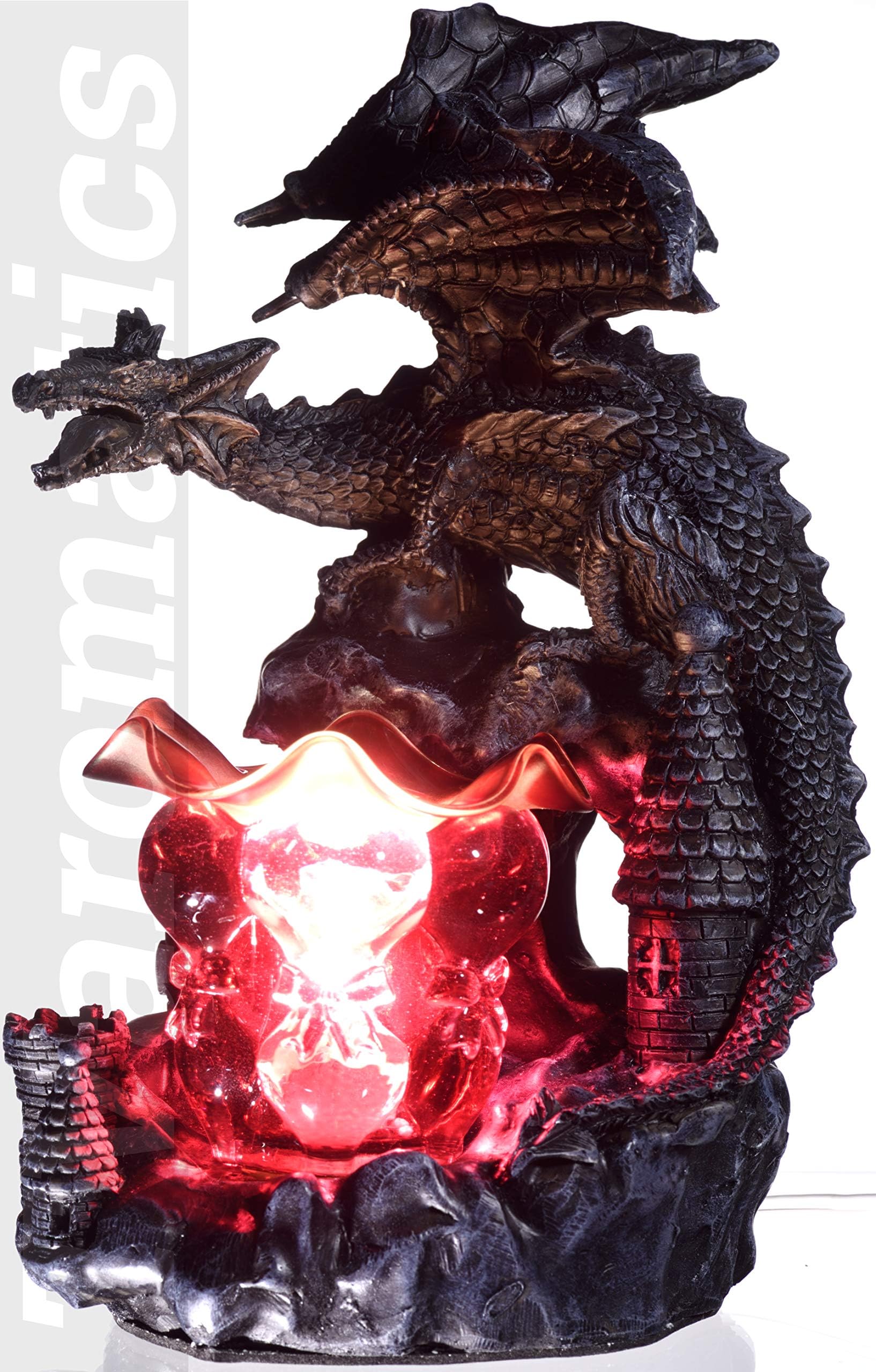 TVaromatics Black Dragon Polyresin Electric Aroma Lamp Oil and Wax Tart Warmer