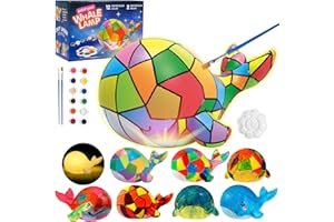 VIBOYLAR Paint Your Own Whales Lamp Kit - Art Supplies Arts & Crafts Kit, Painting Kit for Kids Ages 6-12, Arts and Crafts for Kids Ages 8-12, Christmas Birthday Gifts for Girls Boys Age 5 6 7 8 9 10 11 12+