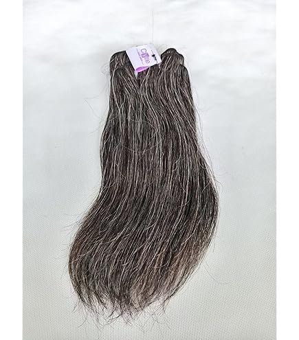 Amazon.com : Gray Curly Hair Clip-in Extensions Real Human  display picture 1