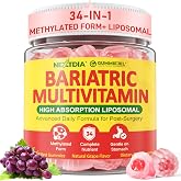 Liposomal Methylated Bariatric Multivitamin Gummies with Iron for Women &amp; Men, High Absorption Multivitamin w/CoQ 10, Probiotic, Digestive Enzymes Support Gastric Bypass &amp; Sleeve Recover, Energy,1Pack