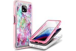 NZND Case for Motorola Moto G Power 2021 with [Built-in Screen Protector], Full-Body Protective Shockproof Rugged Bumper Cover, Impact Resist Durable Phone Case (Marble Design Fantasy)