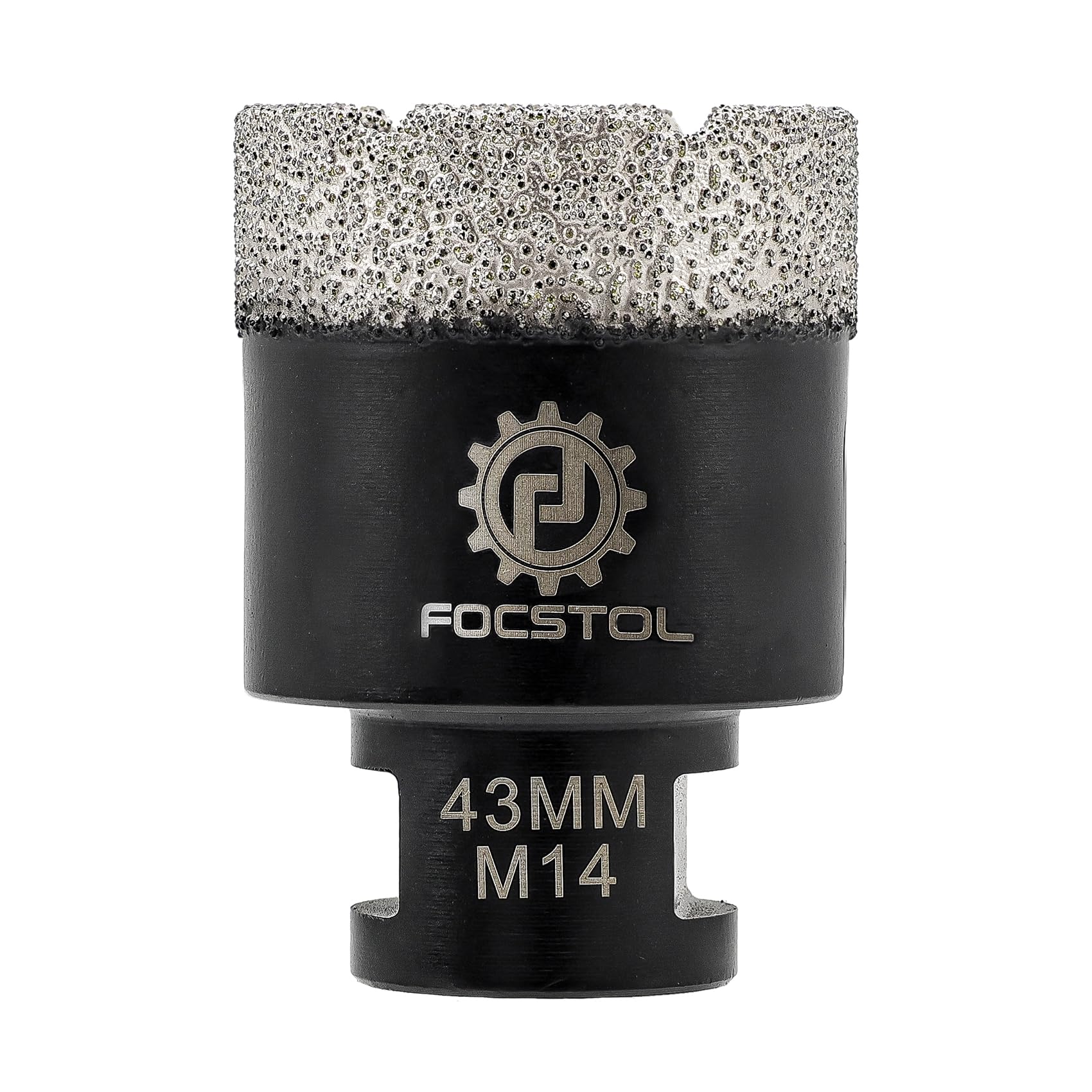 FOCSTOL Diamond Core Drill Bits - 43mm Vacuum Brazed Diamond Hole Saw for Porcelain Ceramic Tile Marble Granite Stone Quartz M14 Thread — image 1