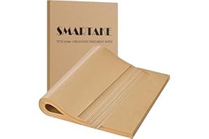SMARTAKE 400 Pcs Parchment Paper Baking Sheets, 12x16 Inches Non-Stick Precut Baking Parchment, for Baking Grilling Air Fryer Steaming Bread Cup Cake Cookie and More (Unbleached)
