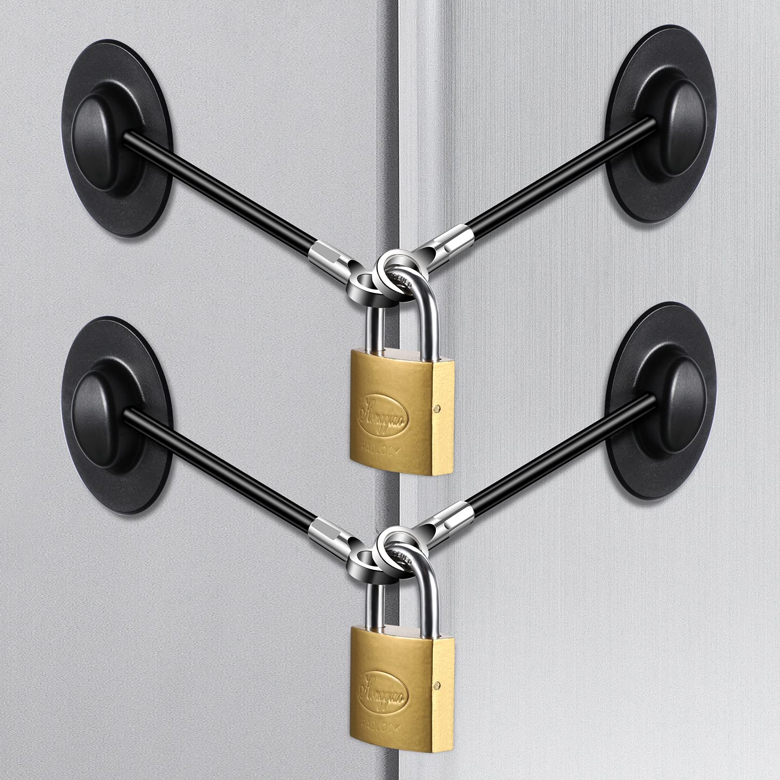 Photo 1 of Hotop 4 Pack Fridge Lock Refrigerator Locks with Keys Freezer Lock Cabinet Chest Door Child Safety Lock for Adults Baby Proofing