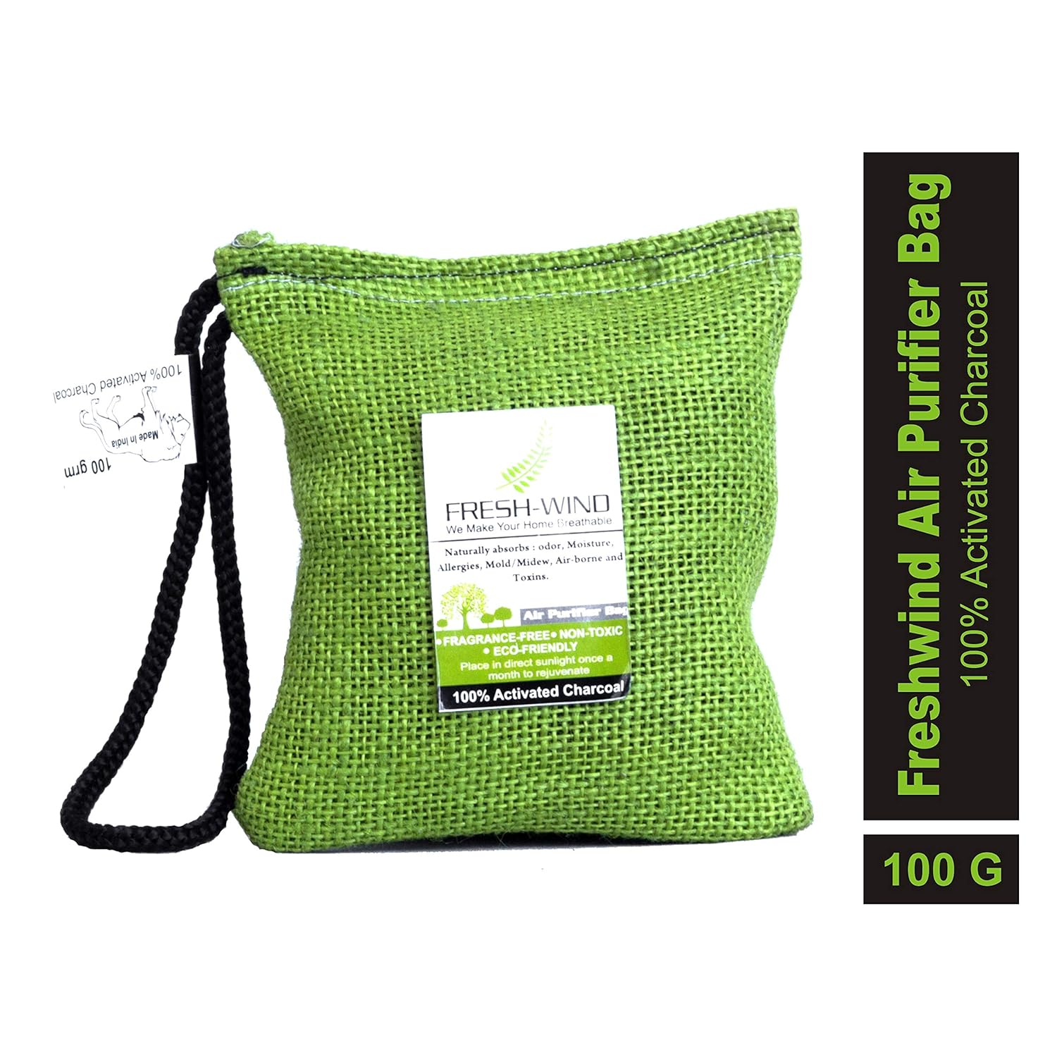 Freshwind NonElectric 100 Activated Charcoal Air Purifier, Deodorizer