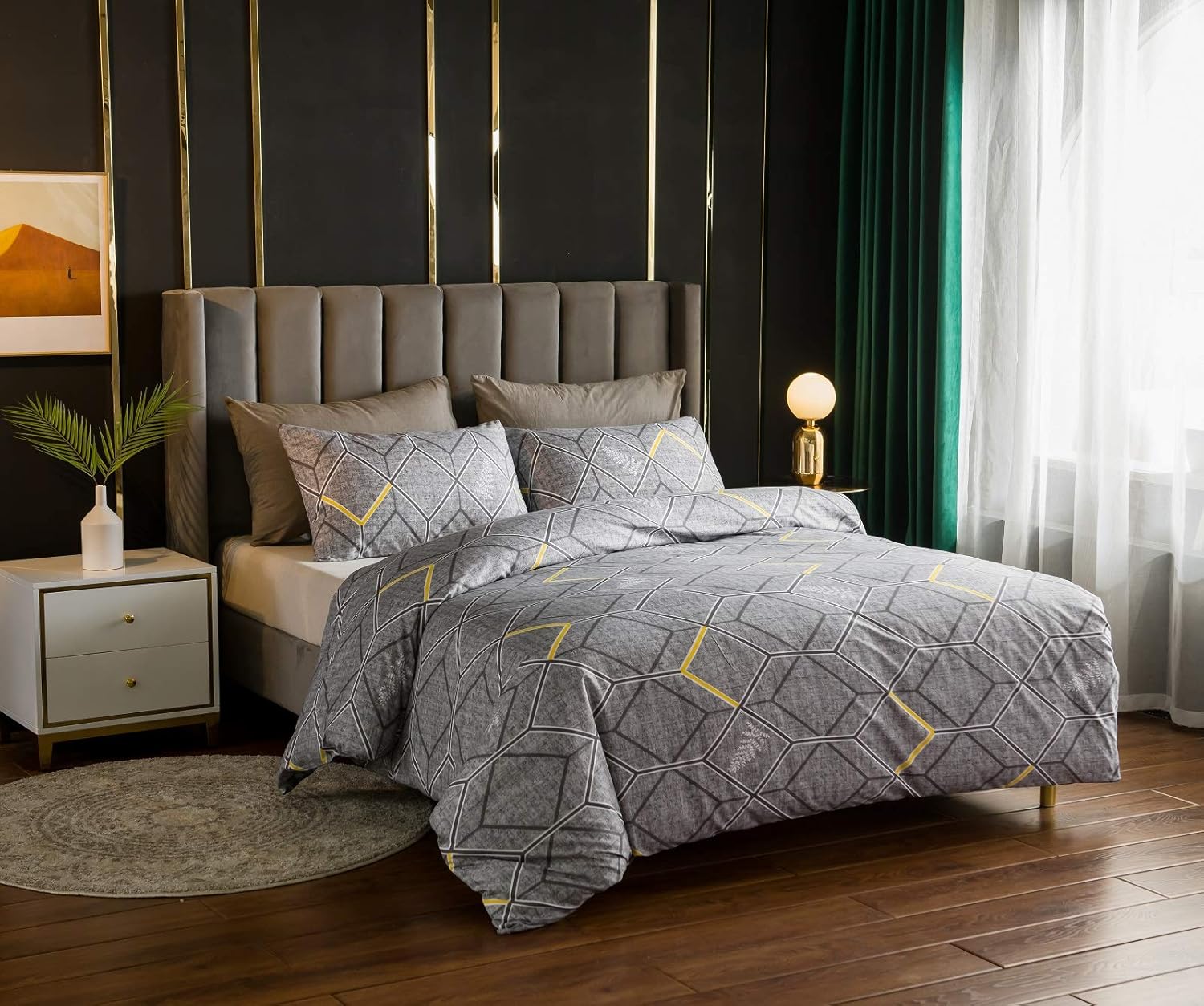 Lazzaro Super King Duvet Set Premium Brushed Microfiber Super King Duvet Cover Ultrasoft Hypoallergenic Duvet Cover Super King Size Non Iron Luxury Quilt Cover Bedding Set including Zipper Closure - Image 3
