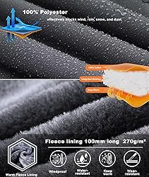 Zoofly Mens Winter Jackets Water Resistant Ripstop