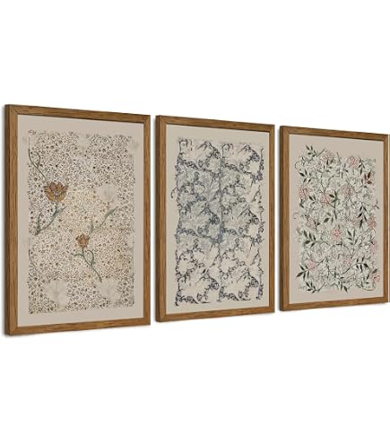 PWAAHDC Set di 3 Stampe Artistiche Vintage di William Morris - Poster Decorativi per Soggiorno e Camera da Letto - Senza Cornice, 40x60 cm