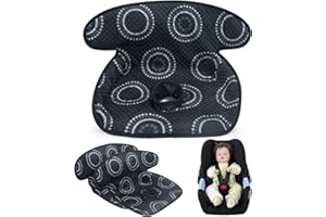 LITTOBEBE Piddle Pad, Car Seat Potty Training Protector, Waterproof Car Seat Cover with Anti-Slip Backing, Machine Washable Liner for Baby Toddler Carseat, Stroller (Black, 2PC)