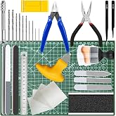 Waltool 31Pcs Gundam Model Tools Kit, Modeler Basic Tools Craft Set for Car Airplane Models, Miniatures, Model Building Repairing &amp; Fixing
