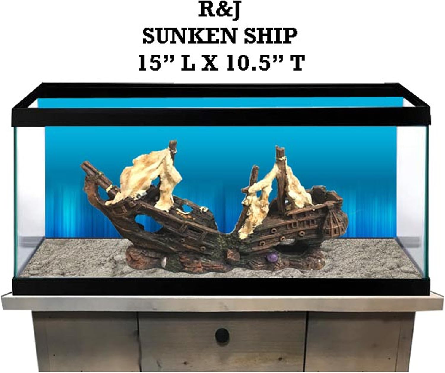 sunken pirate ship aquarium decoration