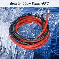 DONOKY 8 AWG Silicone Wire 20ft, Ultra Flexible 8