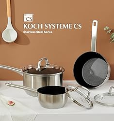 KOCH SYSTEME CS Stainless Steel Saucepan, 3 Quart