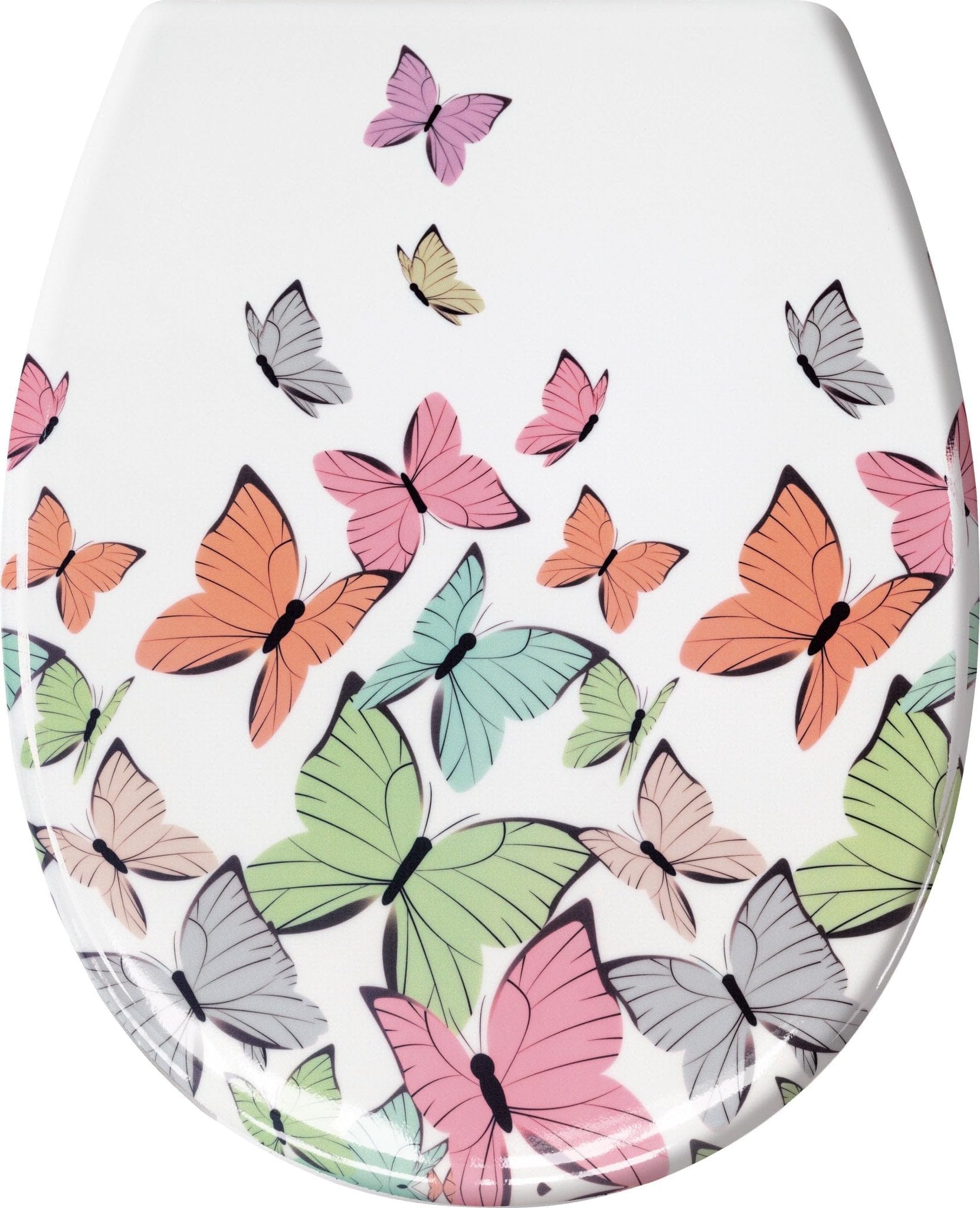 Kleine Wolke Butterflies, WC-Seat, 37x 45 cm, Multicolor, multicolour