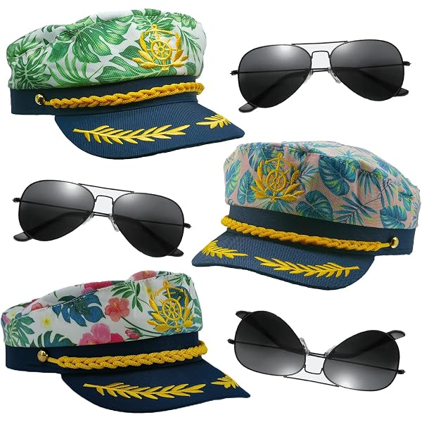 Amazon.com: Mepase 4 Pcs Captain Hats Sailor Hat Navy Yacht  display picture 1