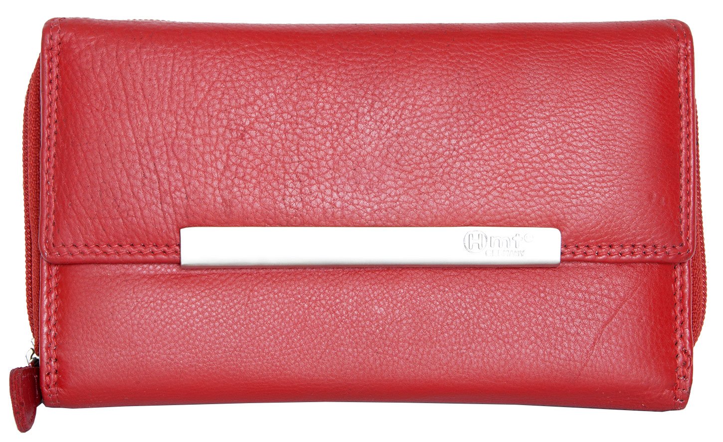 Red Large Soft Genuine Leather Wallet HMT