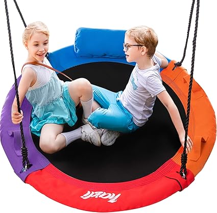 Amazon Co Jp ブランコ 大人も遊べる135kgまで 持ち手と枕付き 屋外や庭 キャンプ場での遊具やハンモックとして 子供 Hazli ハズリ 102cm 日本語説明書 ブルー 日本語版 ホーム キッチン