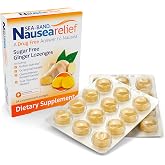Sea-Band Sugar Free Ginger Travel Lozenges for Motion Sickness 24 Pieces | Morning sickness relief, drug free, HSA/FSA approved, 24 lozenges, sugar free
